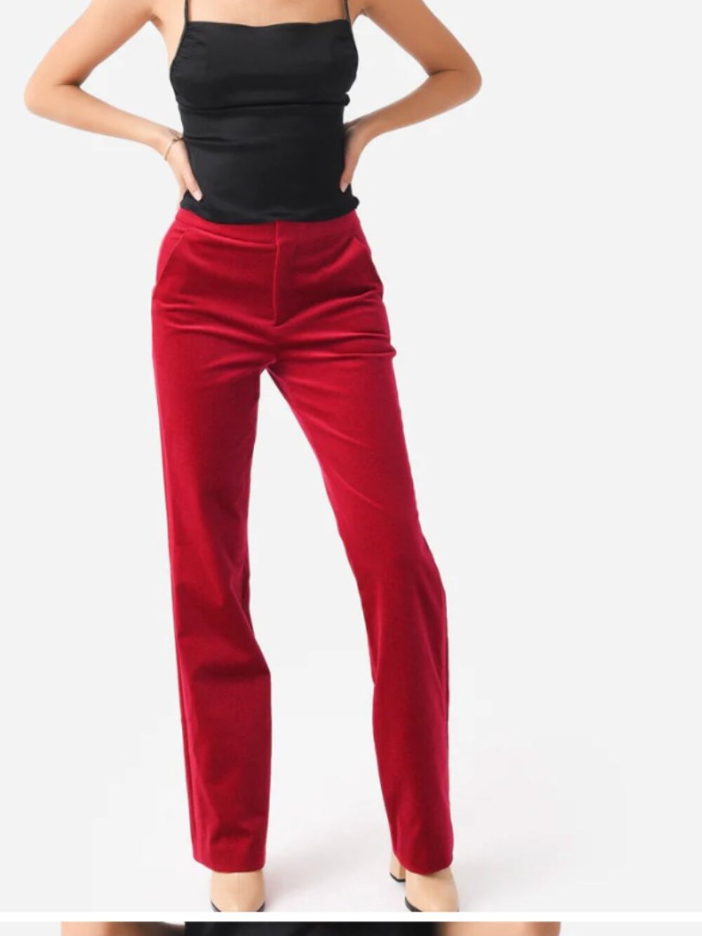 A.L.C. Red Suede Pants — Size 4